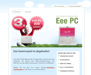 eeewin.de: Gewinnen Sie den brandneuen Eee PC
Gewinnen Sie den brandneuen Eee PC