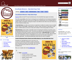 helpbuildhope.com: CrossRoads Missions
CrossRoads Missions, Louisville, KY - utilizing the key Biblical principles of service, worship and ministry to help enable missions.