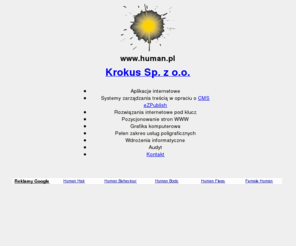 human.pl: human.pl
human.pl, Wędkarstwo, Krokus, Żbikowski, eZPublish, Pozycjonowanie stron