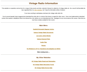 vintage-radio.info: Vintage Radio Information
