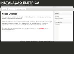 instalacaoeletrica.com: Instalação Elétrica - Instalações elétricas residenciais e comerciais
Nossa equipe presta serviços de instalação elétrica ou circuitos elétricos nas empresas ou residências de forma segura, eficiente e ágil.