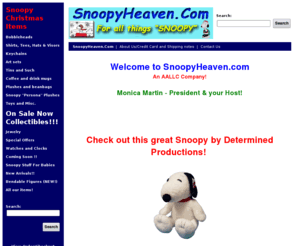 snoopyheaven.com: SnoopyHeaven.Com
The Official Peanuts and Snoopy Website features Snoopy plushes, Snoopy Merchandise, Peanuts merchandise and Woodstock items