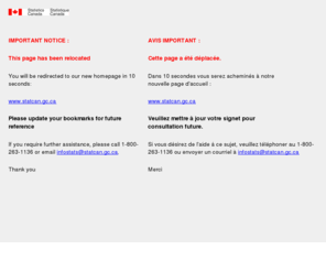 statistics-canada.com: Statistics Canada: Canada's national statistical agency / Statistique Canada : Organisme statistique national du Canada
