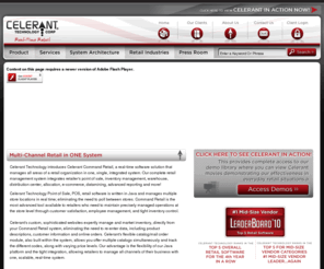 celerant.com: Retail Software, Point of Sale Software and POS Software by Celerant Technology
Celerant Technology provides multi-channel retail software, integrating all channels of retail, including POS, point of sale, sales back office, inventory management, warehouse, distribution, allocation, e-commerce, mail order, catalog and more.  All retail channels are seamlessly integrated in real-time with one, centralized database.