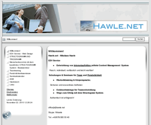 hawle.net: Hawle.net Training & Seminare - Willkommen!
NH Training & Seminare für Verkauf, Kommunikatin, Team und Persönlichkeit