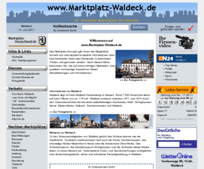 marktplatz-waldeck.com: Herzlich willkommen auf dem virtuellen Marktplatz von Waldeck
Informationen über 34513 Waldeck und die Gewerbetreibenden in Waldeck
