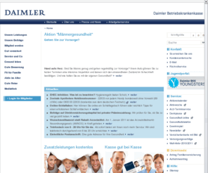 daimlerbkk.com: Daimler BKK - Herzlich Willkommen bei der Daimler BKK
Die Daimler BKK ist für Daimler Mitarbeiter und ihre Familienangehörigen der exklusive Partner in Sachen Gesundheit.
