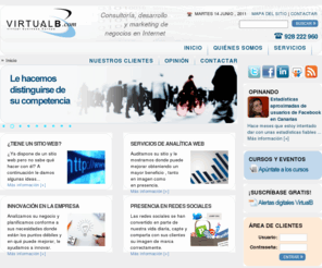 virtualb.com: Asesores consultores canarios en el desarrollo de negocios en Internet
VirtualB es una consultora canaria dedicada tanto a la consultoría como al desarrollo y marketing de negocios en Internet