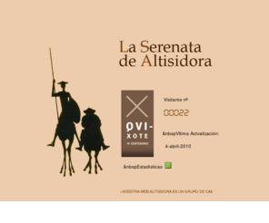 altisidora.com: La Serenata de Altisidora
Música clásica española con
instrumentos de púa (bandurria, laúd tenor y guitarra).