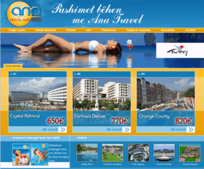 ana-tours.com: ANA Travel - Pushime ne Turqi - Plazh ne Antalya, Alania, Kemer, Belek, Side - Pushimet behen me Ana Travel

