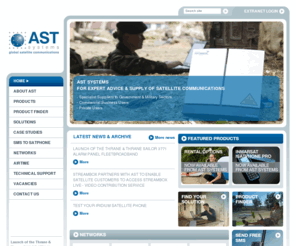 ast-systems.co.uk: AST Systems > Suppliers of Global Satellite Communication Solutions
ast-systems.co.uk: land satellite and marine satellite communications with satellite airtime from; Inmarsat, Iridium, Thuraya & Globalstar