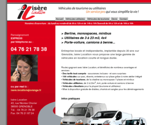 isere-location.com: Location voiture Grenoble, location utilitaire Grenoble à Isère-location
Isère Location : location de véhicules utilitaires, véhicule de tourisme, camion déménagement Grenoble, porte-voitures et camion-benne.