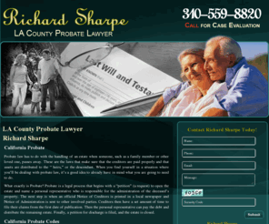 lacountyprobatelawyer.com: LA County Probate Lawyer Richard Sharpe California Wills
LA County Probate Lawyer Richard Sharpe will clients with their legal matters.