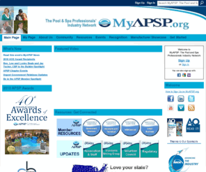 myapsp.org: MyAPSP: The Pool and Spa Professionals Industry Network
MyAPSP is the pool & spa professionals industry network hosted by the APSP, the international trade association for pool & spa professionals