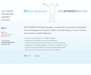 eraldo-salmieri.com: Webdesign Wien Homepage Design Niederösterreich | DER INTERNETMACHER, Webdesign, Optimierung, Onlinemarketing
Webdesign in Wien und Homepage Design in Niederösterreich. Wir machen Sie FIT fürs i-BUSINESS. Webdesign für Unternehmer, Kleinbetriebe, Ärzte und Künstler.