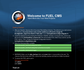 jitsu.com: FUEL CMS
FUEL CMS is a CodeIgniter-based easy to use Content Management System.