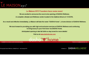 lemaisonnyc.com: Le Maison is now Dasha Home!
Personal Training & Massage Therapy in the comfort of your own home.