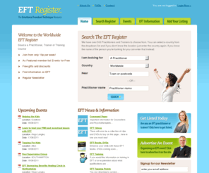 eftregister.com: EFT Register - EFT Directory of Practitioners, Trainers, Workshops, Events
EFT training, events, workshops, Practitioners, AAMET