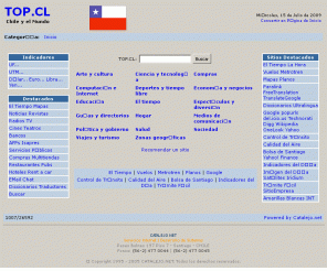 top.cl: TOP - CHILE 
top, chile, buscador, busquedas, motor, directorio, buscar, categorias, motor de busqueda, mp3, links, top, sitios en Chile