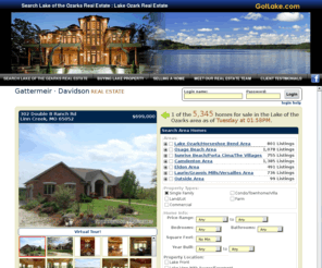 gotosagebeachrealestate.com: Lake of the Ozarks Real Estate : Gattermeir Davidson Lake Ozark Real Estate
Lake of the Ozarks Real Estate,  Gattermeir Davidson Lake Ozark real estate offers lake front homes, real estate at Lake of the Ozarks, Osage Beach real estate, as well as Porto Cima and surrounding Lake Ozark communities.