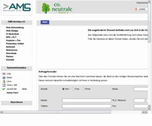 xn--ich-habe-berlebt-rzb.com: AMS-develop e.K. - Neues Projekt / New Project
Programmier-Dienstleister im Bereich der Web-Entwicklung, IT-Sicherheit und Automatisierungstechnik. Kontaktvermittlung für Kopierer, Faxgeräte und Promotionartikel für die Dame