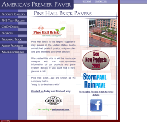 claypaver.com: America's Premier Paver from Pine Hall Brick
Pine Hall Brick is America‚s largest supplier of clay pavers, the ideal product for brick flooring, patios, walkways, and landscaping.