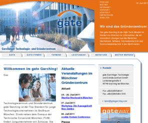 gate-garching.de: gate Technologiezentrum Gründerzentrum Garching München - Mechatronik Informationstechnik
gate Garching Gründerzentrum Technologiezentrum München Mechatronik Software IuK Informationstechnik Kommunikationstechnik