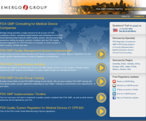 fdagmp.com: FDA GMP Consultants & FDA GMP Compliance Consulting
Emergo Group implements FDA GMP quality systems for medical device companies that comply with 21 CFR Part 820. Offices worldwide.