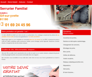 serrurier-gif-sur-yvette.net: Serrurier à Gif-sur-yvette - Serruriers, Serrurerie, Serrure clé - N°01 69 24 45 96
Votre Serrurier Familiale installé à Gif-sur-yvette, tout près de chez vous et disponible 7/7 et 24/24.