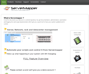 servermapper.com: ServerMapper
network management, server management, automation, changelog, external api access.