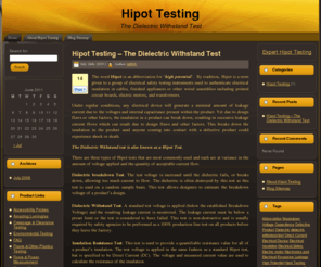 hipot-testers.com: Hipot Testing - The Dielectric Withstand Test
Making sure hipot testing and hipot testers are doing their job by reviewing what's important in a Dielectric Withstand Test.