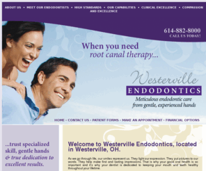 westervilleendodontics.com: Westerville Endodontics - Dr. Vicki Houck - Westerville, OH - Home
For meticulous endodontic care from gentle, experienced hands, visit Westerville Endodontics in central Ohio. Our root canal specialists offer root canal therapy, root canal retreatment, apical surgery, abscessed tooth care and emergency dental care for Franklin County, Delaware County and surrounding areas.