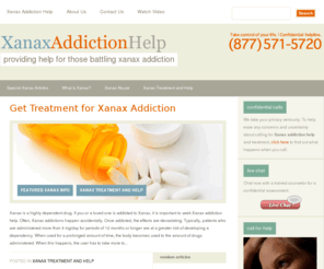 xanaxaddictionhelp.com: Xanax Addiction Help | Resources and Helpline for Xanax Abuse
Articles and information about Xanax addiction and finding rehab and treatment.