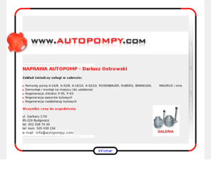 autopompy.com: Naprawa Autopomp - Dariusz Ostrowski
Naprawa Autopomp - Dariusz Ostrowski