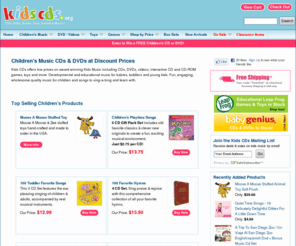 kidscds.org: Kids CDs | Music for Children | Educational Songs CDs DVDs for Children
Children's music and educational songs for learning. Kids CDs, DVDs, toys and music by popular children's artists.