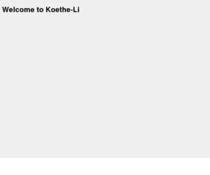 koethe-li.com: Welcome to Koethe-Li

