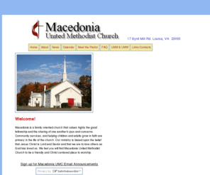 macedoniaumc.us: Macedonia United Methodist Church
Macedonia UMC Home Page