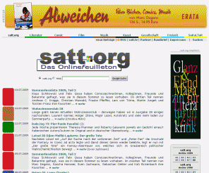 satt.org: satt.org: neue Beiträge
satt.org ist ein unabh&auml;ngiges, unkommerzielles Kulturprojekt und berichtet aus der Welt der B&uuml;cher, Comics, Filme, Musik und Kunst.