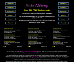 slidealchemy.com: 800 FREE PowerPoint Templates & Backgrounds
Over 800 FREE PowerPoint templates & backgrounds to download. Royalty free, downloadable ppt templates, backgrounds and images.