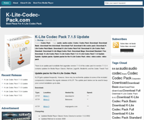 k-lite-codec-pack.com: K-Lite-Codec-Pack.com
Best Place For K-Lite Codec Pack