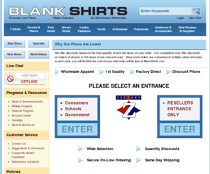 blankshirts.com: BlankShirts.com - Wholesale Name Brand T-Shirts and Apparel
Name Brand Blank Wholesale T-Shirts and Sweatshirts. Quantity Discounts. EZ On-Line ordering. Compare and Save up to 40%.