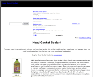 headgasketsealant.com: Head Gasket Sealant: Get your head gasket sealed with sealants.
We have many different head gasket sealants available.