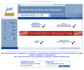 heilpraktikerscout.com: Heilpraktiker Vermittlung
Heilpraktiker gesucht? Heilpraktikerscout ist das deutschlandweite Netzwerk von Heilpraktikern. Erhalten Sie Ihr Angebot per eMail.