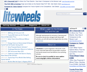 litewheels.com: Litewheels - The Magazine for Alternative Transportation
A consumer magazine of news, product reviews, features and buyer's guides covering devices and programs that enhance the smart home entertainment network.