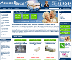 adjustable-electric-beds-shop.co.uk: Adjustable Beds | Adjustable Bed Sale | Adjustable Beds UK
Adjustable Electric Beds shop has a huge range of Adjustable Beds all with free UK Delivery. Sale Items also with 2 memory foam pillows