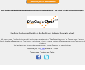 divecentercheck.com: .:: DiveCenterCheck.com | Tauchbasen mit Tauchbasisbewertungen von Tauchern und 
Urlaubern ::.
Tauchbasisbewertungen - Dive Center Check - Tauchbasen - Tauchurlaub - Tauchsafaris - Hotels - Reisen - Urlaub - Tauchpaket online buchen - Reiseforum - Urlaubsbilder - Reisetipps - Safaribootbewertungen