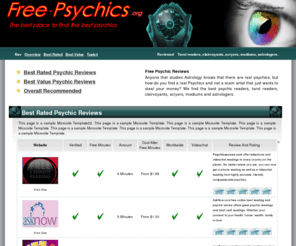 free-psychics.org: Free Psychic Reviews
We have the best free psychics anywhere. Choose from tarot readers, clairvoyants, scryers, mediums, astrologers, and more.