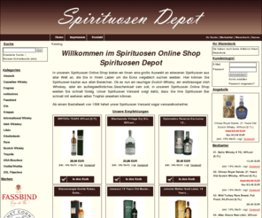 spirituosen-online.de: Spirituosen
kaufen im Spirituosen Online Shop von Spirituosen-Depot
In unserem Spirituosen Online Shop können Sie Spirituosen kaufen aus aller Welt. Unser Spirituosen Versand liefert schnell und zuverlässig. 