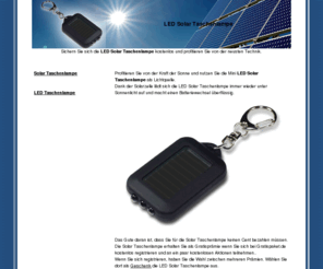 solar-taschenlampe.de: LED Solar Taschenlampe gratis - kostenlose Solarlampe
Hier finden Sie die neuartige LED Solar Taschenlampe. Es ist möglich, die LED Solar Taschenlampe als Gegenleistung für die Teilnahme an einer Umfrage zu erhalten.