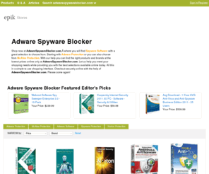 adwarespywareblocker.com: Spyware Software | Adware Protection | McAfee | AdwareSpywareBlocker.com

				Shop now at AdwareSpywareBlocker.com,Â where you will find Spyware Software with a great selection to choose from. Starting with Adware Protection or you can also choose from McAfee Protection. With our help you can find the right products and brands at the lowest prices online only at AdwareSpywareBlocker.com. Let us help you meet